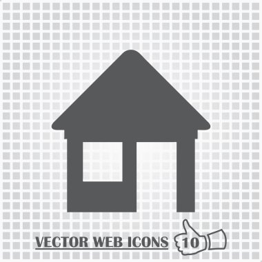 Ev web simgesi. Düz tasarım stili.