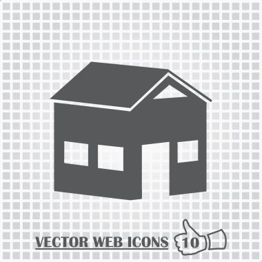 Ev web simgesi. Düz tasarım stili.