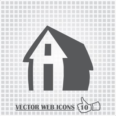 Ev web simgesi. Düz tasarım stili.