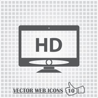 Monitör web simgesi. Düz tasarım stili.