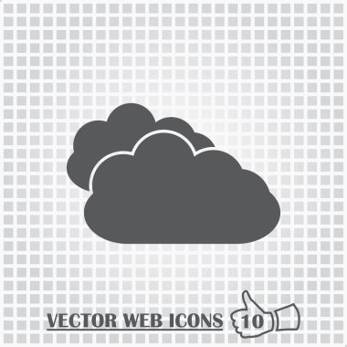 Bulut web simgesi. düz tasarım stili.
