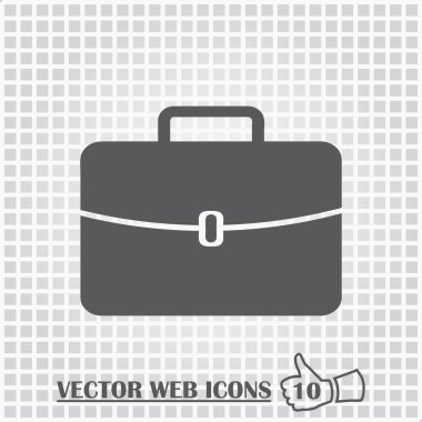 Bagaj web simgesi. Düz tasarım stili.
