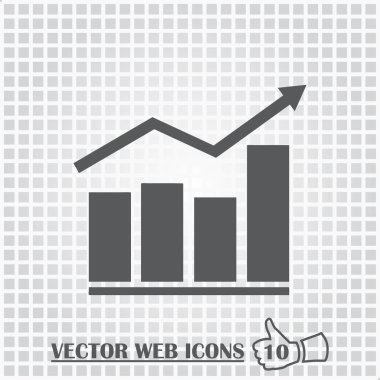 Gri arkaplan üzerinde izole edilmiş düz moda Grafik Simgesi