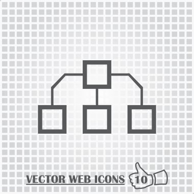 Akış şeması simge vektör.