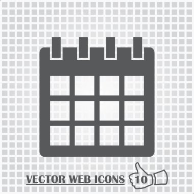 Takvim web simgesi. Düz tasarım stili.