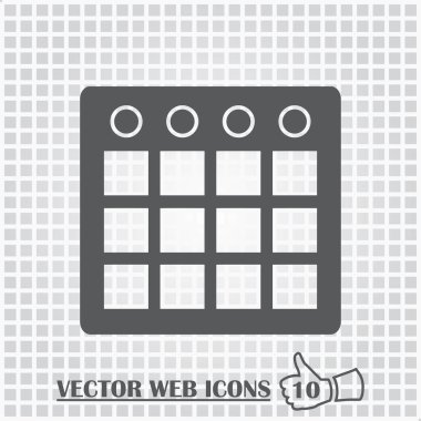 Takvim web simgesi. Düz tasarım stili.