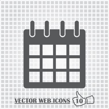 Takvim web simgesi. Düz tasarım stili.