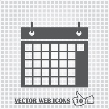 Takvim web simgesi. Düz tasarım stili.