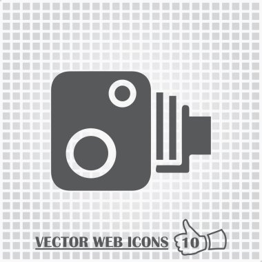 Film simgesi, vektör video işareti, izole sinema sembolü