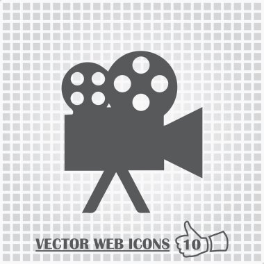 Film simgesi, vektör video işareti, izole sinema sembolü