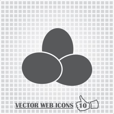 yumurta web simgesi. Düz tasarım stili.