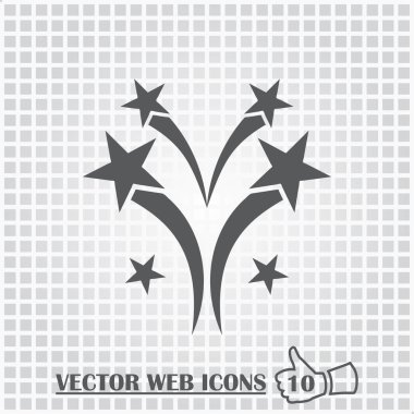 Vektör havai fişek patlama web simgesi. Düz tasarım stili.