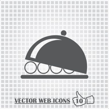 Yemek tabağı hizmet işareti simgesi