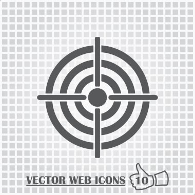 Hedef web simgesi. Düz tasarım stili.