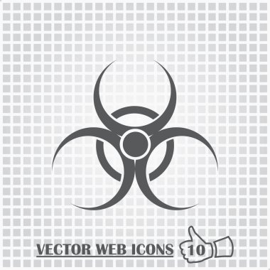 Biohazard web simgesi. Düz tasarım stili..