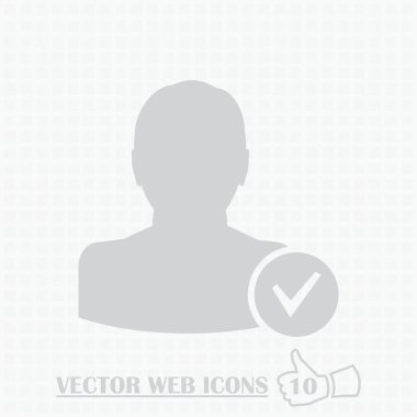 adam web simgesi. Düz tasarım stili.