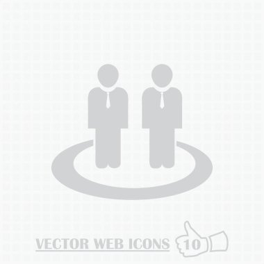 adam web simgesi. Düz tasarım stili.