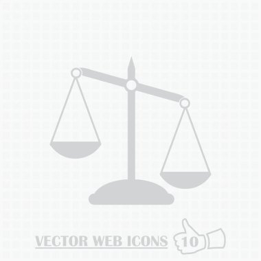 Ölçek web simgesi. Düz tasarım stili.