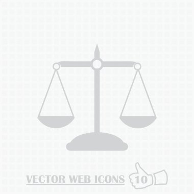 Ölçek web simgesi. Düz tasarım stili.