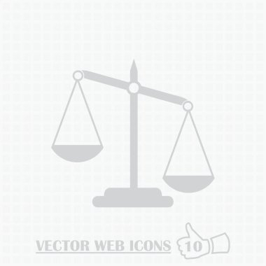 Ölçek web simgesi. Düz tasarım stili.