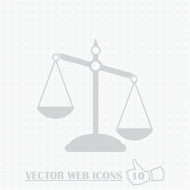 Ölçek web simgesi. Düz tasarım stili.