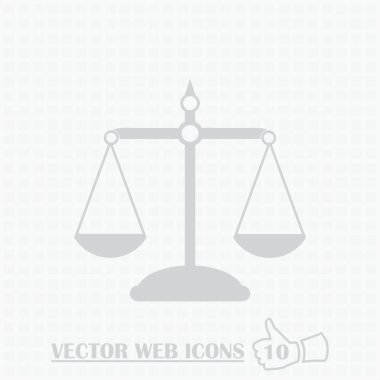 Ölçek web simgesi. Düz tasarım stili.