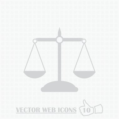 Ölçek web simgesi. Düz tasarım stili.