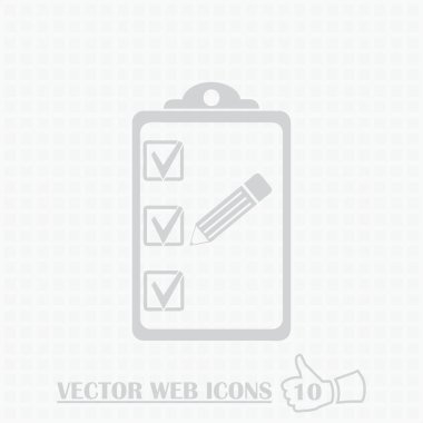 Ekibimizi denetim listesi. Pano web simgesi. Düz tasarım stili.