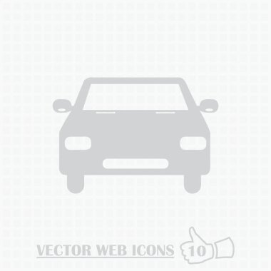 Araba web simgesi. Düz tasarım stili.