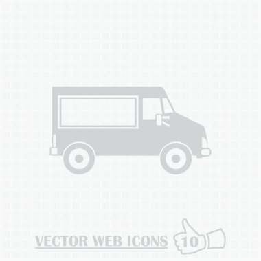 Araba web simgesi. Düz tasarım stili.