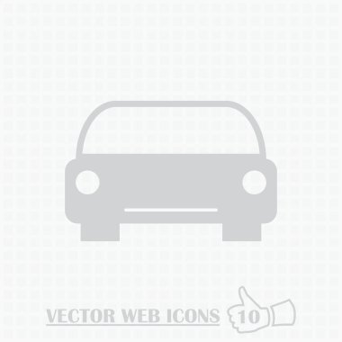 Araba web simgesi. Düz tasarım stili.