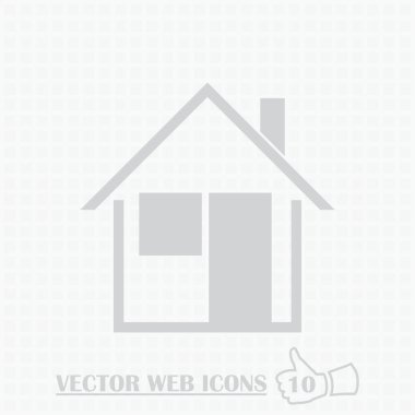 Ev web simgesi. Düz tasarım stili.