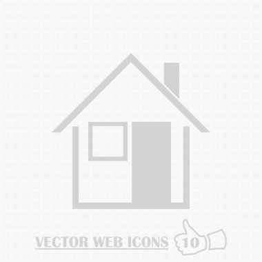 Ev web simgesi. Düz tasarım stili.