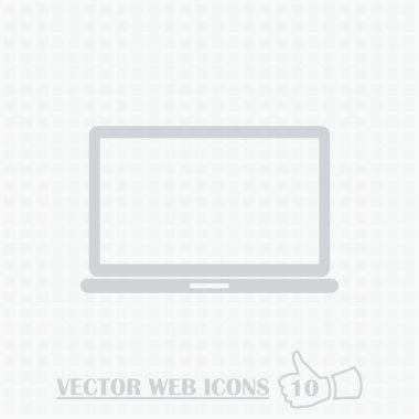 Monitör web simgesi. Düz tasarım stili.