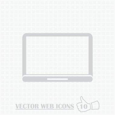 Monitör web simgesi. Düz tasarım stili.