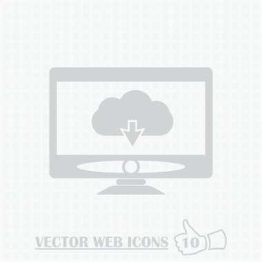 Monitör web simgesi. Düz tasarım stili.