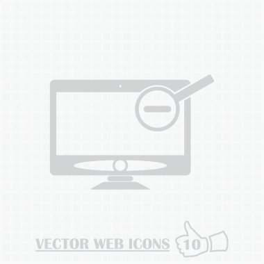 Monitör web simgesi. Düz tasarım stili.