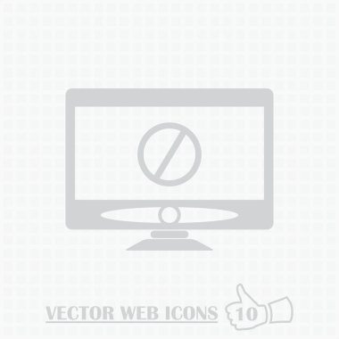 Monitör web simgesi. Düz tasarım stili.