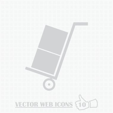 Bagaj web simgesi. Düz tasarım stili.