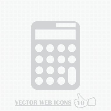 vektör hesap makinesi web simgesi. Düz tasarım stili.
