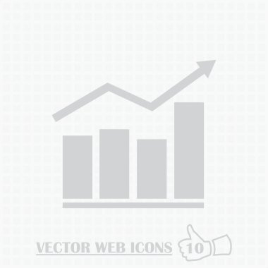 Gri arkaplan üzerinde izole edilmiş düz moda Grafik Simgesi