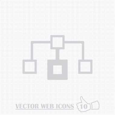 Akış şeması simge vektör.