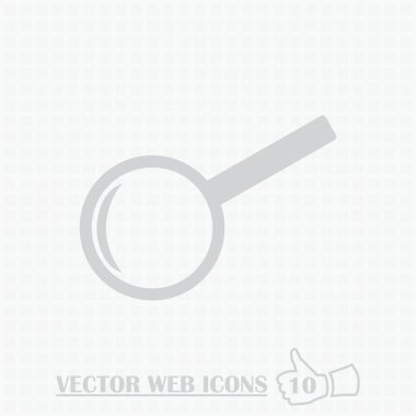 Büyüteç camı web simgesi. Düz tasarım stili.