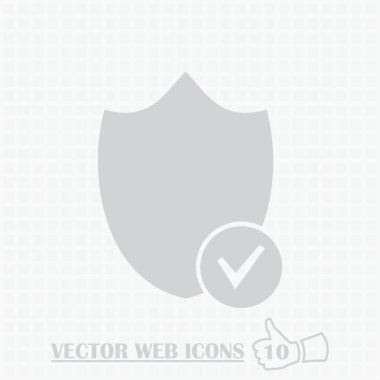 Koruma Kalkanı web simgesi. Düz tasarım stili.