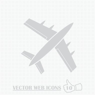 Uçak web simgesi. Düz tasarım stili.