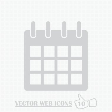 Takvim web simgesi. Düz tasarım stili.