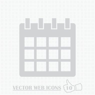 Takvim web simgesi. Düz tasarım stili.