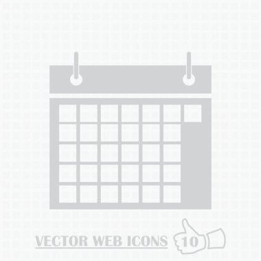 Takvim web simgesi. Düz tasarım stili.
