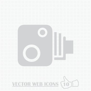 Film simgesi, vektör video işareti, izole sinema sembolü