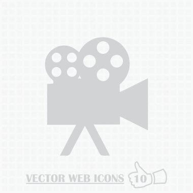 Film simgesi, vektör video işareti, izole sinema sembolü